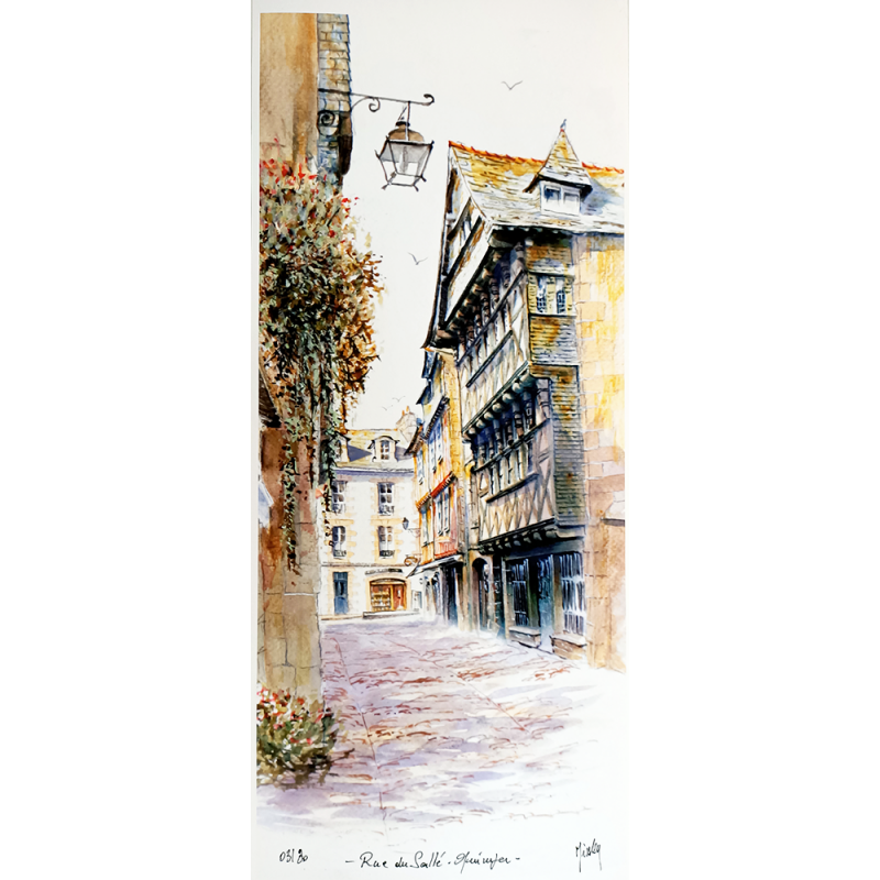 Tirage d'Art - La Rue du Sallé-Quimper - seul