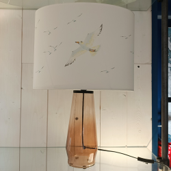 Ovale40 grande mouette et pied en verre coloré - éteint