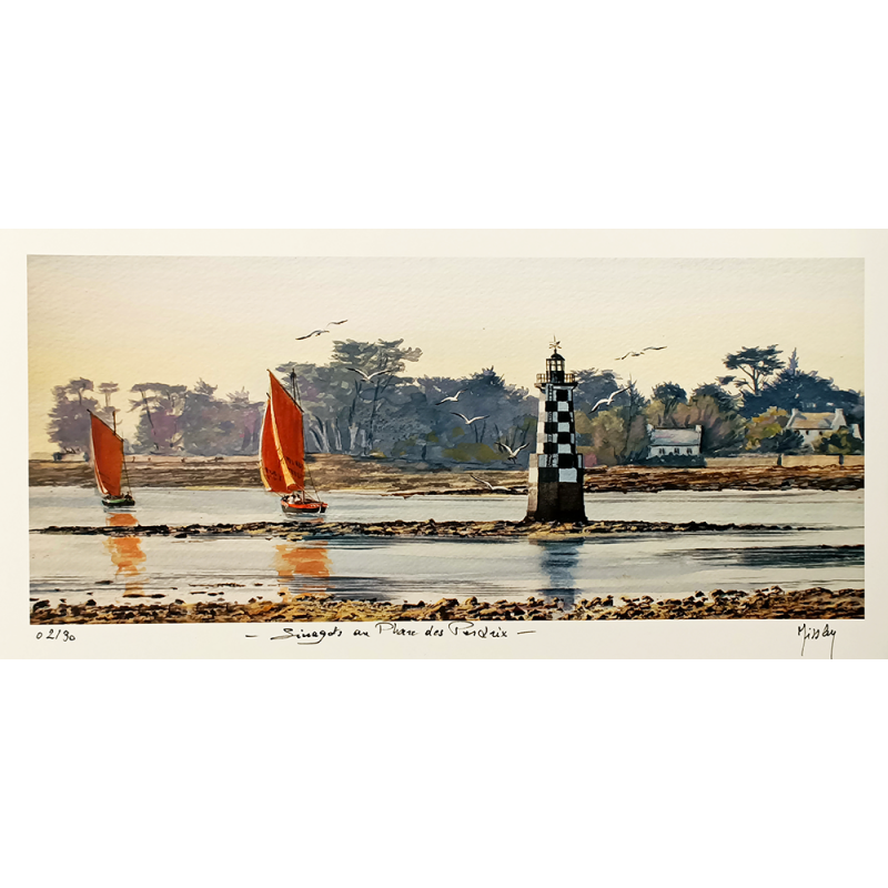 Tirage d'art - Sinagots au Phare des Perdrix