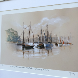 JM Misslen - Vieux gréements devant l'Ile Tristan à Douarnenez Tréboul - détails