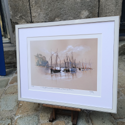 JM Misslen - Vieux gréements devant l'Ile Tristan à Douarnenez Tréboul - rue