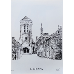 Raphaël Douguet - Locronan - Tirage d'art -