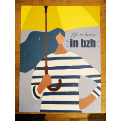 Affiche - Life is Better in BZH - seul