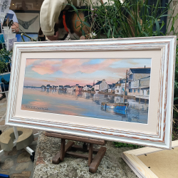 JM Misslen - Soleil Couchant à l'Ile-Tudy  - encadré