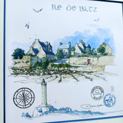 Ile de Batz - Le Bourg et le Phare - détails