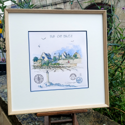 Ile de Batz - Le Bourg et le Phare - cadre