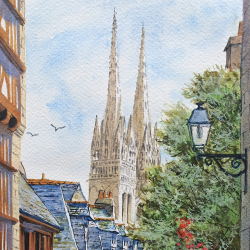 JM Misslen - Quimper, La Rue du Lycée - détails