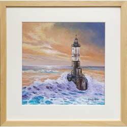Markolero - Coucher de Soleil au Phare d'ArMen - 40x40 cm
