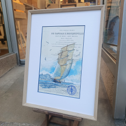 Alain Baudson - La Cancalaise (Cancale) au large de la Houle - encadré