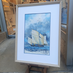 Alain Baudson - La Cancalaise près du Phare du Herpin - encadré