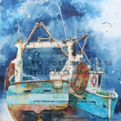 Alain Baudson - Chalutier au repos - détails