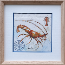 Alain Baudson - Langouste - 20x20 cm