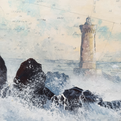 Alain Baudson - Le Phare du Four - 20x20cm - détails
