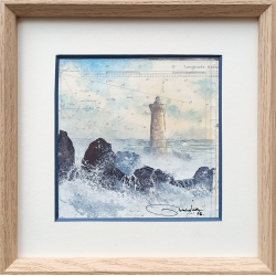 Alain Baudson - Le Phare du Four - 20x20cm