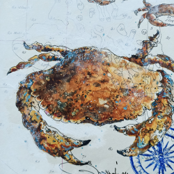 Alain Baudson - Tourteaux - 20x20 cm - détails