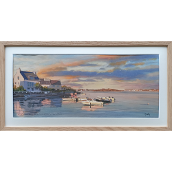 JM Misslen - L'heure dorée sur la rivière d'Etel à Pont Lorois