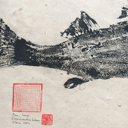 Gyotaku - Ilona Stephani - Loup, Bar - détails 2