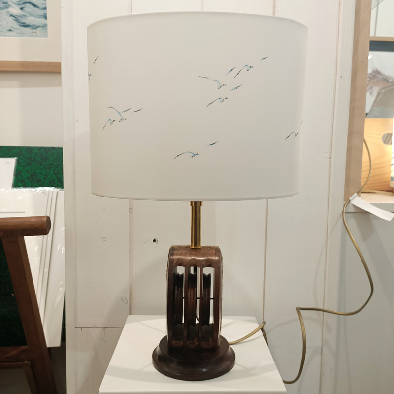 Lampe à poser - ovale30 + pied poulie éteint