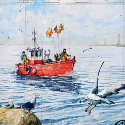 Alain Baudson - Le Bateau rouge - détails