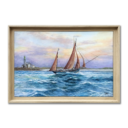 JM Misslen - Thonier rentrant au Port d'Etel, début XXème siècle