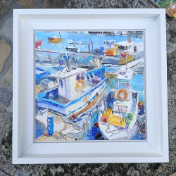 Alain Muller - Flottille Concarneau I  - cadre blanc