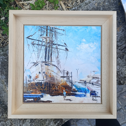 Alain Muller - Concarneau, Le Français - cadre chène