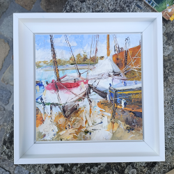 Alain Muller - Amarres - cadre blanc
