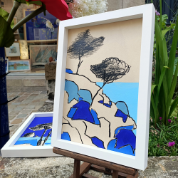 Audrey Hemery - Mer bleue - encadré