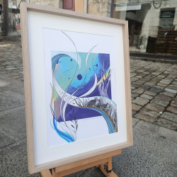 EVE - Bleu de l'eau, bleu du ciel - encadré