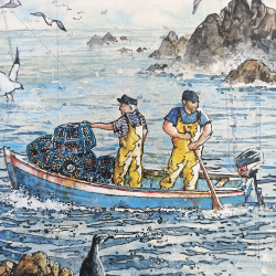 Alain Baudson - La Pêche au homard - détails