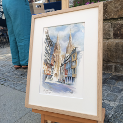 JM Misslen - La Rue Kéréon, Quimper - encadré