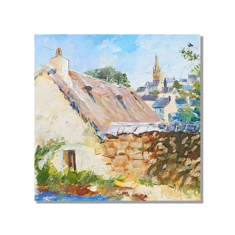 Alain Muller - Toit de chaume à Pont-Croix