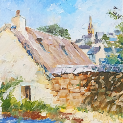 Alain Muller - Toit de chaume à Pont-Croix