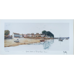 JMMisslen - Marée basse, Port de Sainte-Marine (ciel blanc)