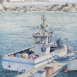 Alain Baudson - A l'abri des flots (Saint-Guénolé) - détails
