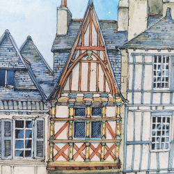 Alain Baudson - Maisons à Pans de Bois - Quimper- détails