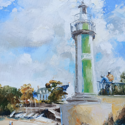 Alain Muller - Bénodet, Phare du Coq et de la Pyramide - détails