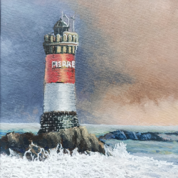 Markolero - Le Phare des Pierres Noires au coucher du soleil - détails