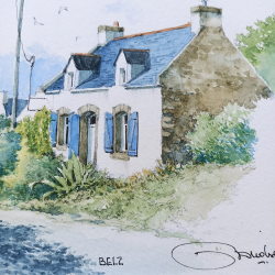 Alain Baudson - Maison de pêcheur (Belz) - détails