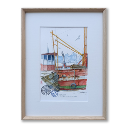 Alain Baudson - Le Bateau rouge (Honfleur)