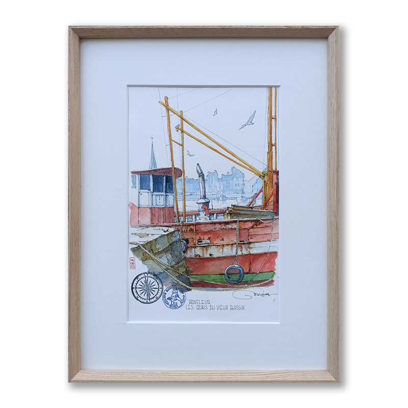 Alain Baudson - Le Bateau rouge (Honfleur)