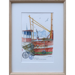 Alain Baudson - Le Bateau rouge (Honfleur)