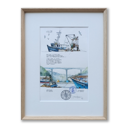 Alain Baudson - Bateau à quai au Port du Légué