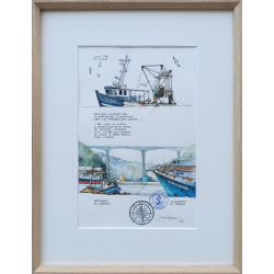 Alain Baudson - Bateau à quai au Port du Légué