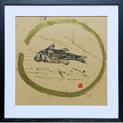 Gyotaku - Rouget et doré - zoom